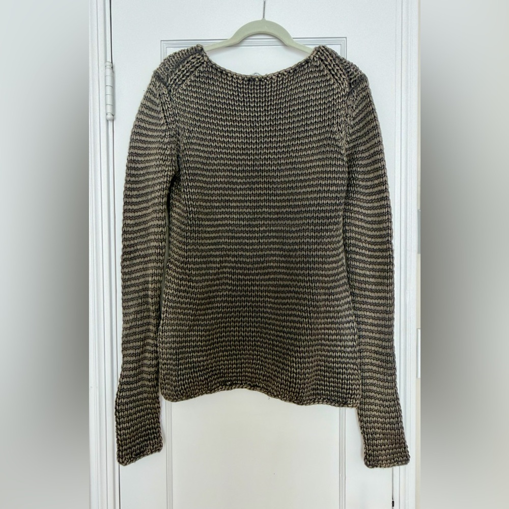PRICE DROP! T by Alexander Wang Chunky Knit Charcoal Grey Wool Sweater - Large